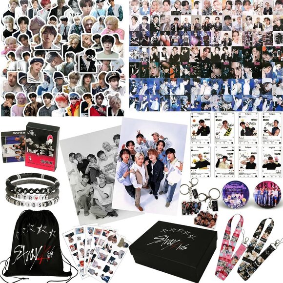 Other - Stray Kids Gifts Set, Including 110 Photocards, 180 Stickers, 1 Drawstring Bag B